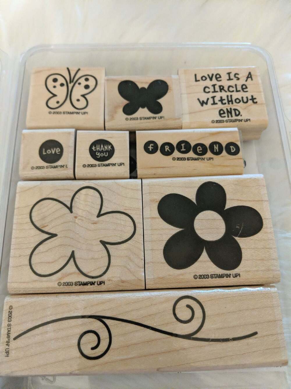 STAMPIN' UP! Love Without End Wooden Stamp Set of 9 Two Step
